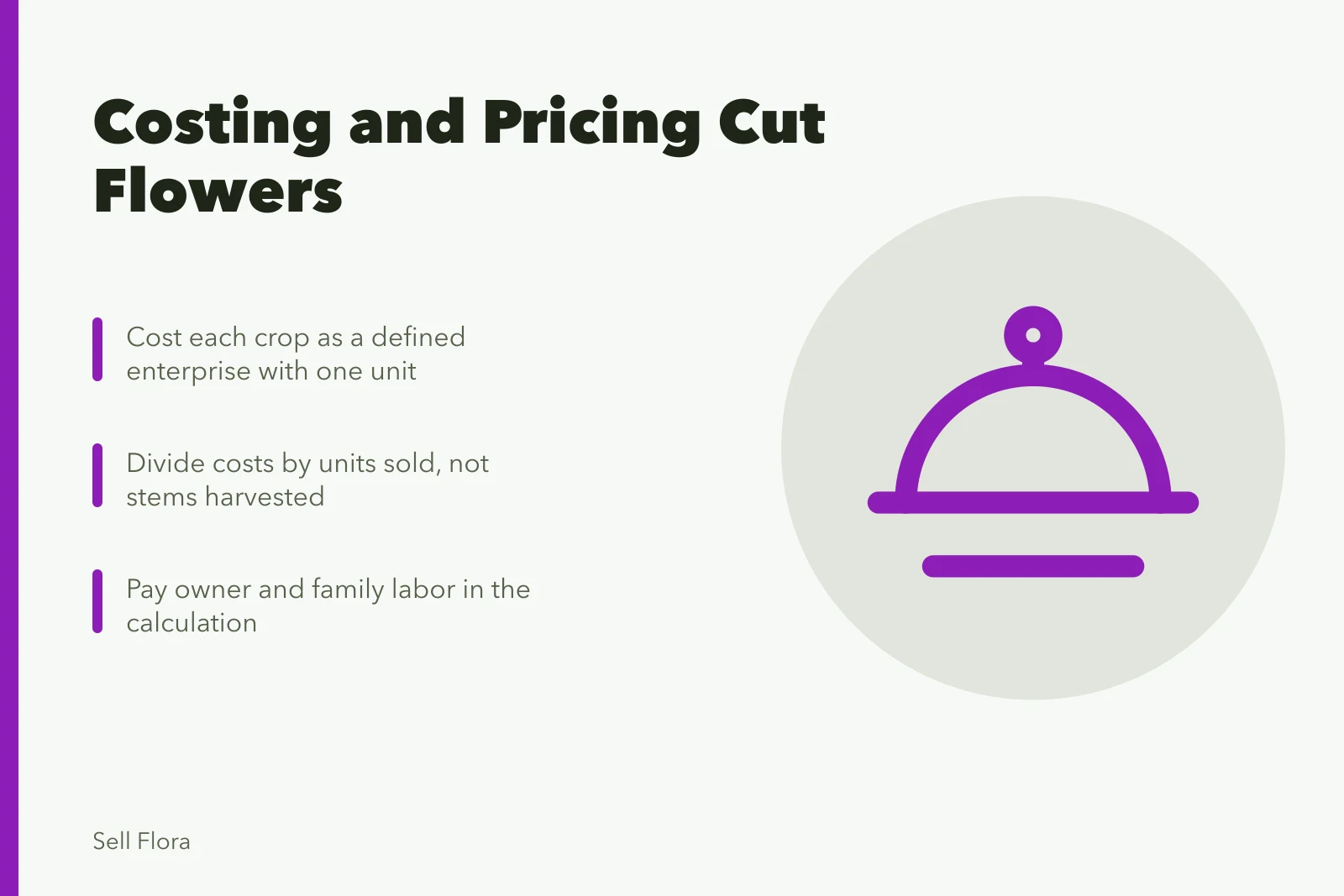 Cut flower costing and pricing guide with enterprise units and margins. Costing to price, a step-by-step guide for cut flower enterprises