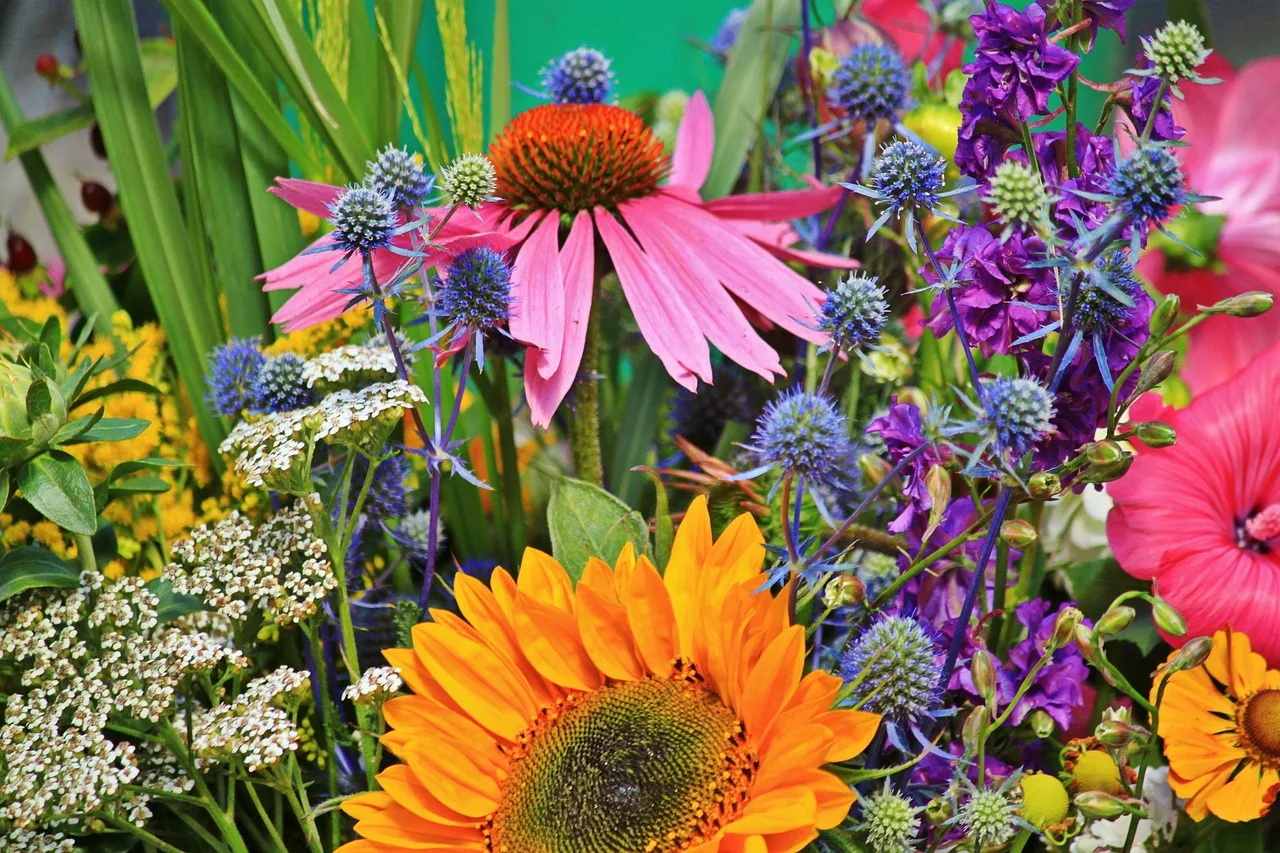 flower, bouquet of flowers, flower stand, market stall, flower trade, splendid colors, market day, plant, flora, colorful, sale, flower wallpaper, multicoloured, coloured, beautiful flowers, blossoms, nature, bright, thistle, sunflower, flower background, echinacea. Which cut flower channel actually pays: market stand, florist, or subscription box?