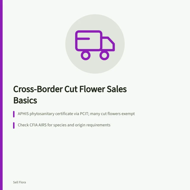 Cut flowers crossing the US-Canada border with permits, duty, and labels. Selling cut flowers across the US-Canada border: permits, duty, and labeling basics