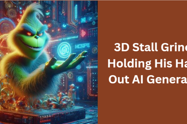 3D Stall Grinch Holding His Hand Out AI Generator