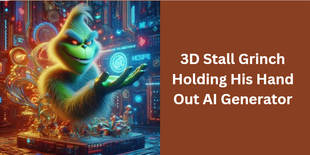 3D Stall Grinch Holding His Hand Out AI Generator