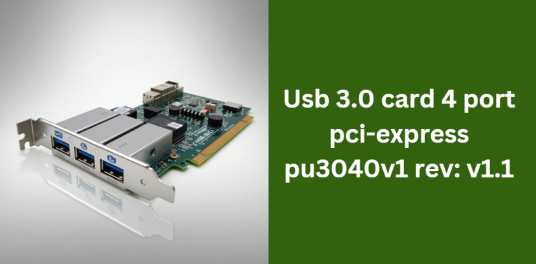 Usb 3.0 card 4 port pci-express pu3040v1 rev: v1.1