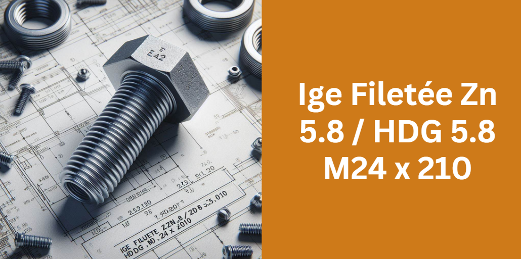 Ige Filetée Zn 5.8 / HDG 5.8 M24 x 210
