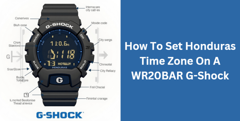 How To Set Honduras Time Zone On A WR20BAR G-Shock